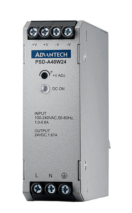 part number PSD-A40W24 DIN Rail AC to DC 100-240V 40W 24V image