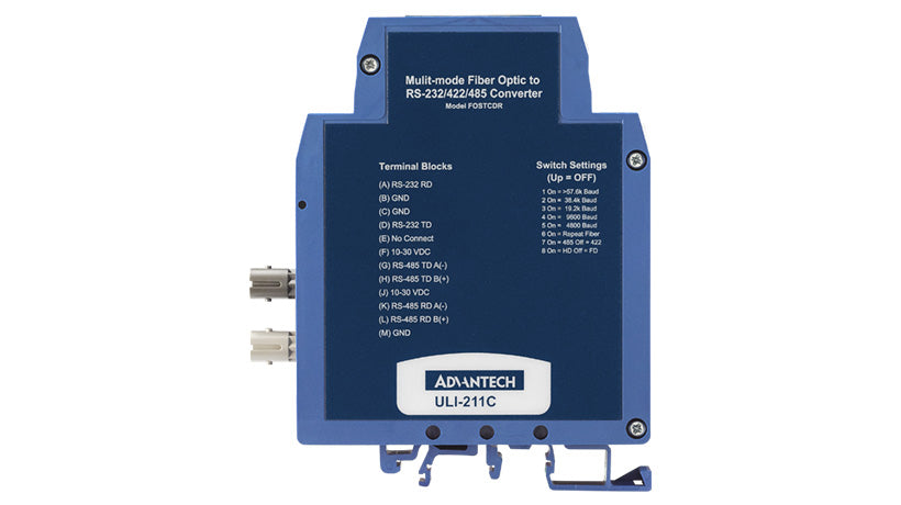 part number BB-FOSTCDR ULI-211C Serial Converter, RS-232 TB to MM Fiber ST, Ind. DIN image