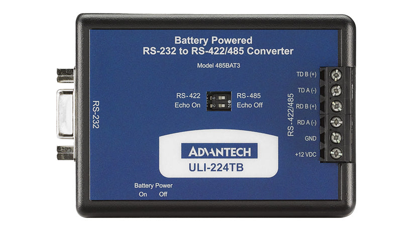 part number BB-485BAT3 ULI-224TB - RS-232 (DB9 Female to RS-422/485 (TB) Converter, Battery Powered image