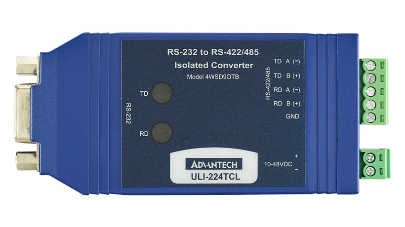part number BB-4WSD9OTB ULI-224TCL - RS-232 (DB9 F) to Iso. RS-422/485 (TB) Converter, Isolated image