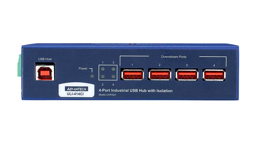 part number BB-UHR304 ULI-414CI - Industrial USB 2.0 Hub, 4 Port, Industrial, Isolated, High Retention Connectors image
