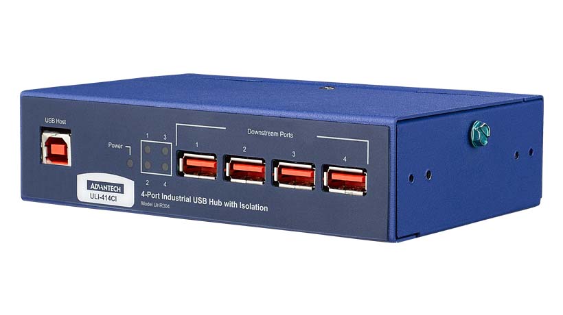 part number BB-UHR304 ULI-414CI - Industrial USB 2.0 Hub, 4 Port, Industrial, Isolated, High Retention Connectors image