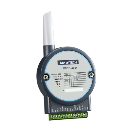 part number WISE-4051-B 8DI 2.4G WiFi IoT Wireless I/O with 1RS-485 image