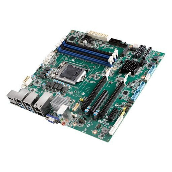 Advantech AIMB-587F-00A1E Micro-ATX motherboard with W480E chipset and dual 10GbE LAN