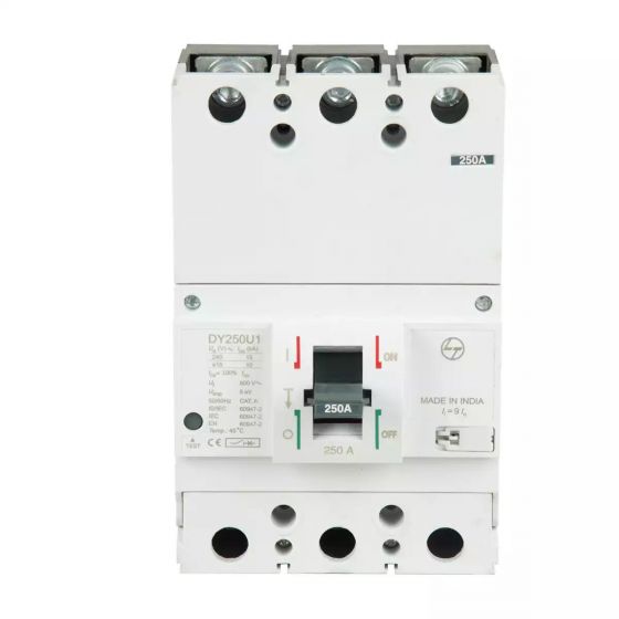 L&T CM98195OOMO 160A 3Pole 10kA MCCB TM Release, Type: DY250U1, 415V AC, 50Hz