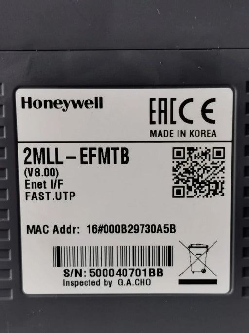 Closeup view of Honeywell 2MLL‑EFMTB 