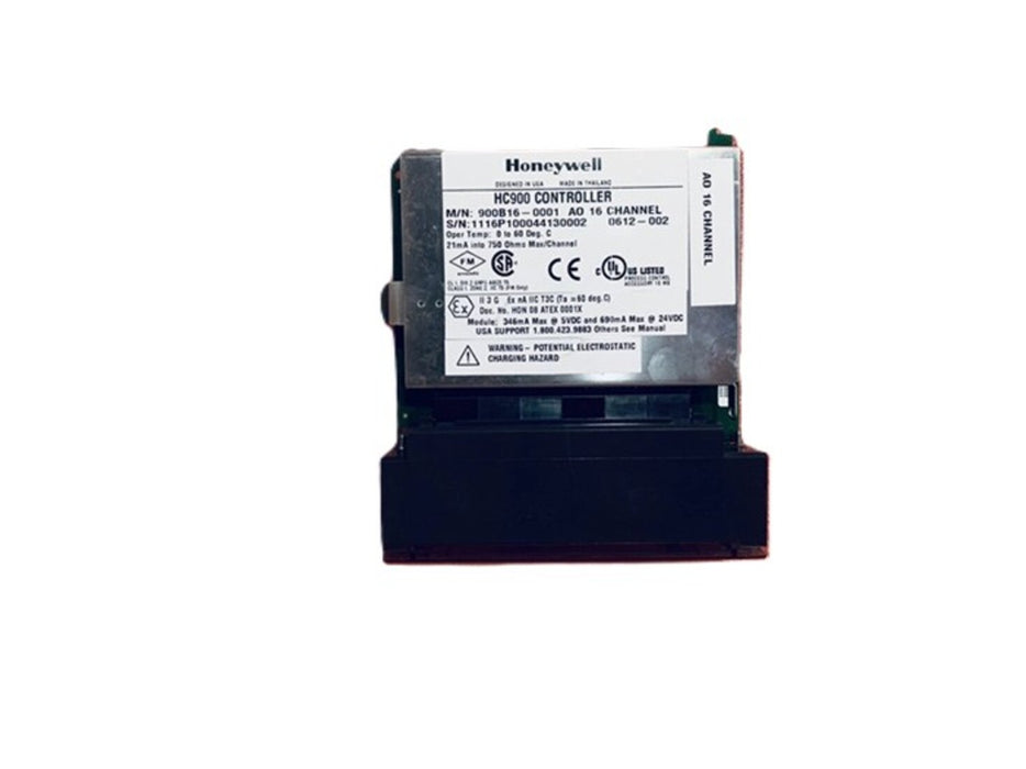 Honeywell 900B16-0001 installed in ControlEdge HC900 control system rack