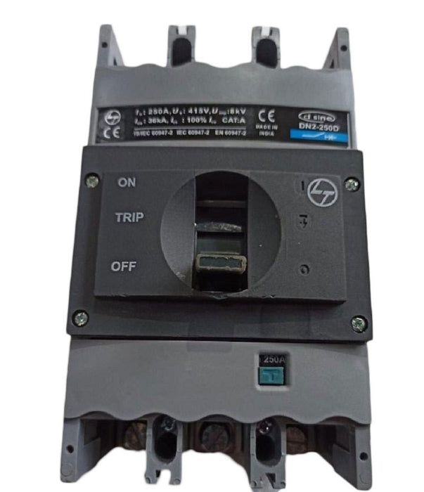 L&T CM92003OON1OG 200A 3Pole 70kA MCCB TM Release, Type: DN2-250S, 415V AC, 50Hz