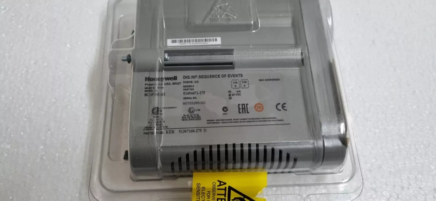 Honeywell 8C-PDISA1 mounted on DIN rail in industrial control panel