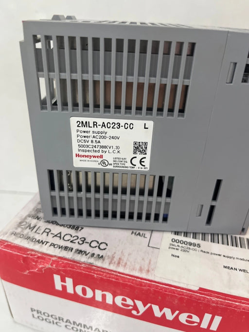 Honeywell 2MLR-AC23-CC Redundant AC power supply label view