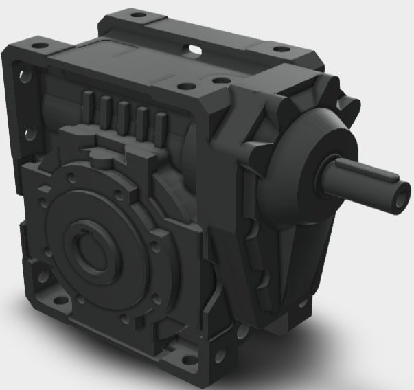 Bonfiglioli W63U19HSB3 : 0.37KW U : Universal Worm Reduction Gearbox With Solid Input Shaft - W63U19HSB3