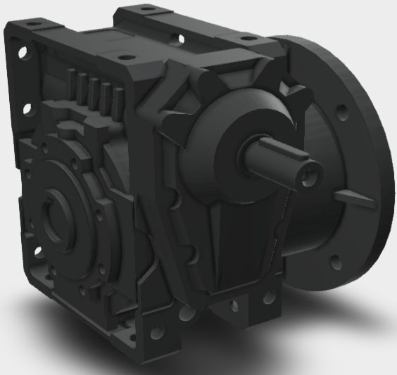 Bonfiglioli W63UF38HSB3 : 0.55KW UF: Flange mount Worm Reduction Gearbox With Solid Input Shaft - W63UF38HSB3