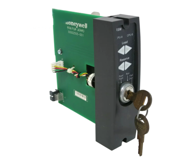 Honeywell 900RSM‑0200 Redundant Switch Module front view with key switch and LEDs